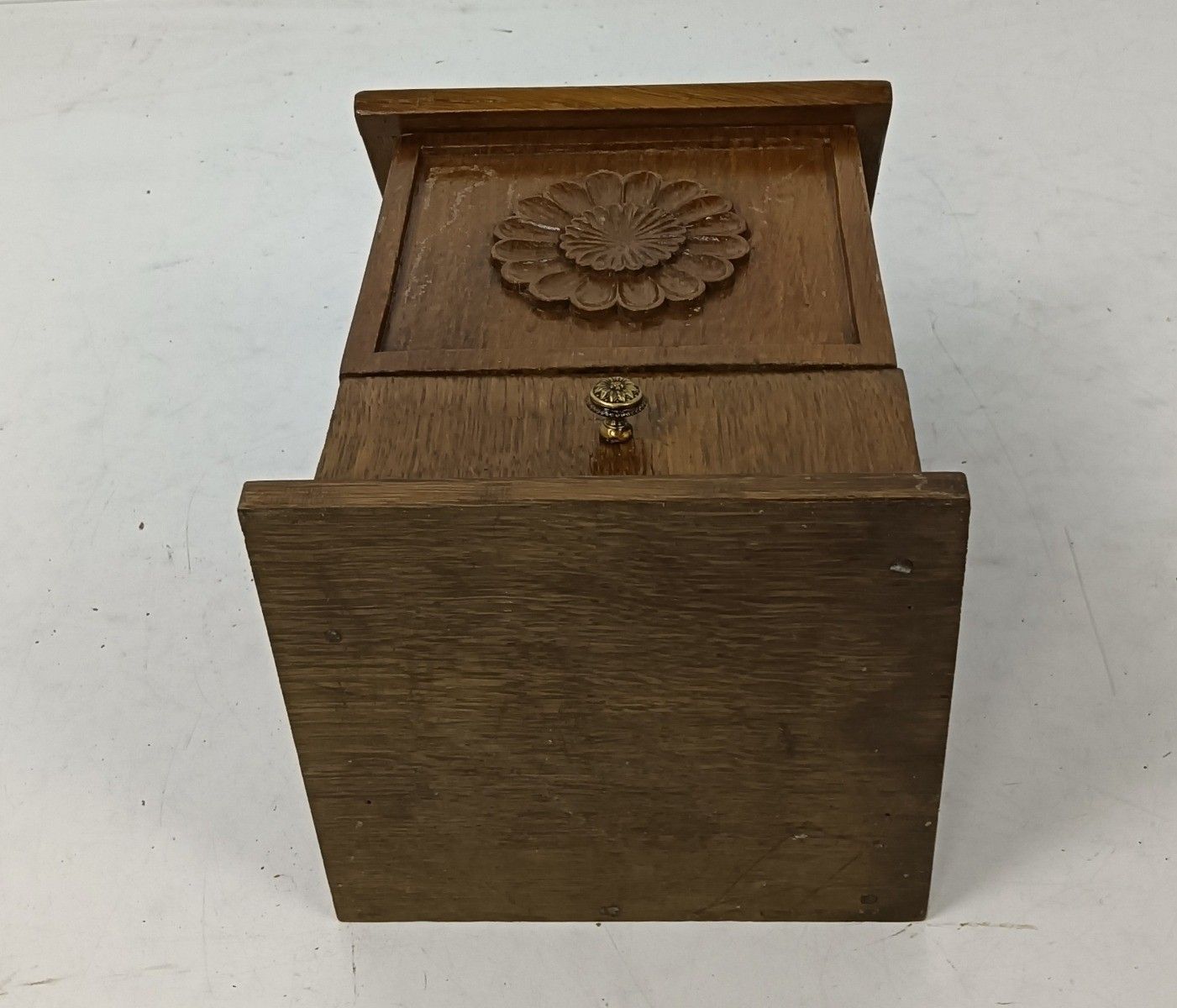 Beautiful French Antique  French Country House Solid Wood Salt Box, Boite De photo buy