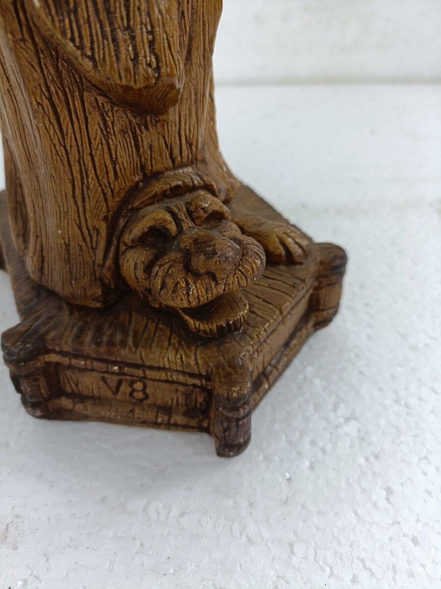 photo for sale Statue Virgin Mary Madonna Notre Dame Of Flanders Dragon Lion Plaster Gothic Mer