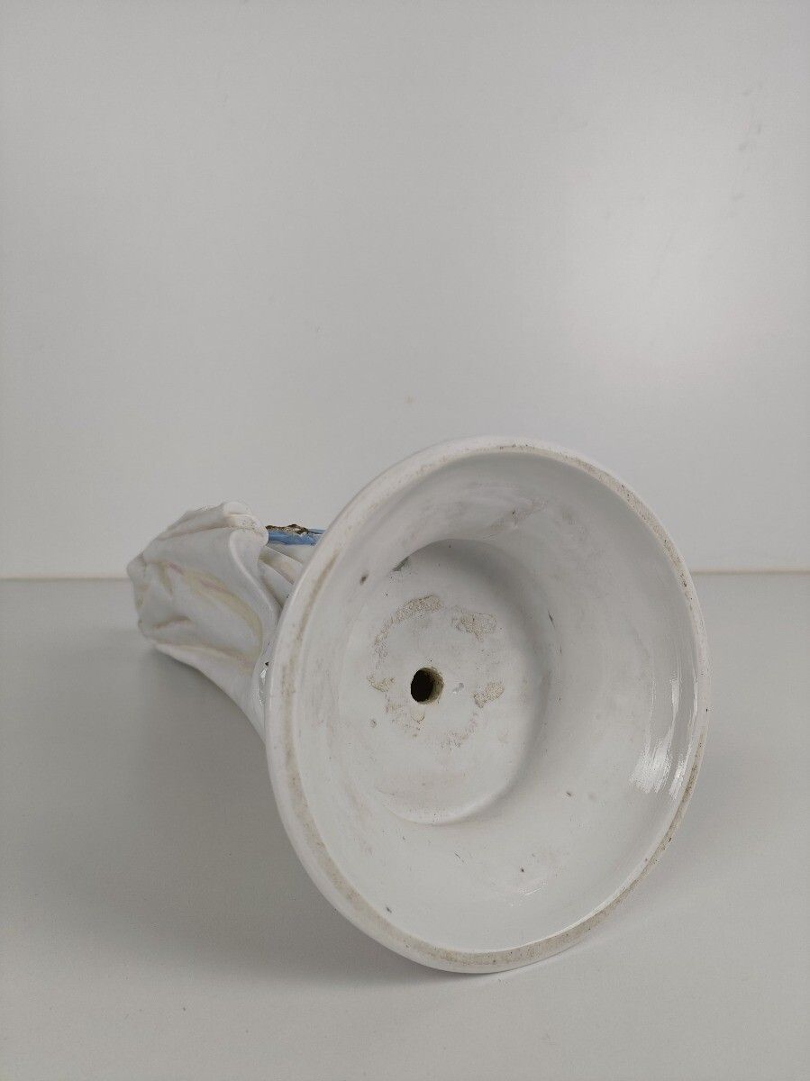 photo for sale Porcelain Bisque Statue Virgin Mary Our Lady Of Lourdes French  Collector Gorgeo
