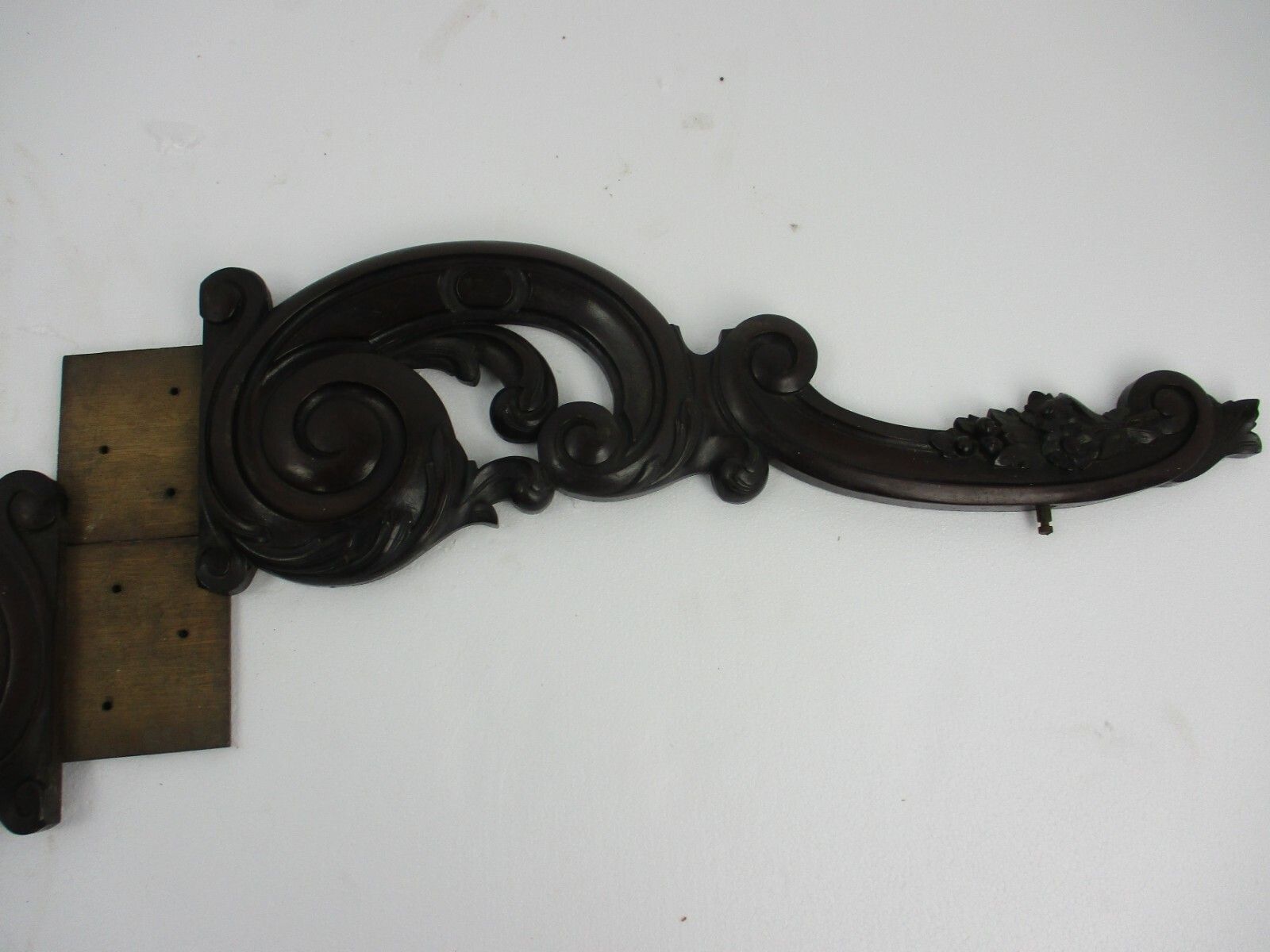 Large Antique Pair Corbels Hand Carved Wood  Architectural Reclaimed Salvaged photo for sale