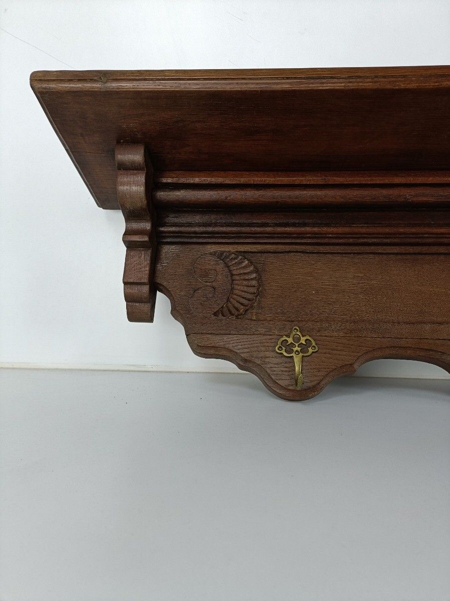 Gorgeous Antique Coat Rack Hat Rack Hand Carved Wood Xl French Oak 19th Century photo vintage