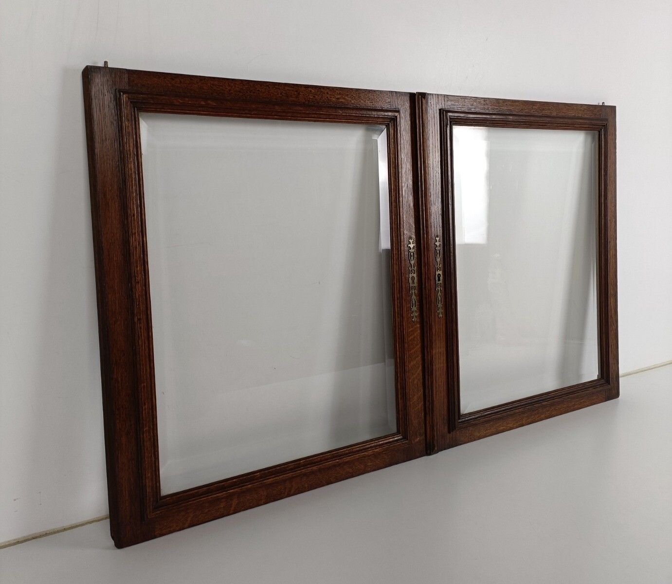 Pair Antique French Hand Carved Wood Door Panels Reclaimed Architectural Beveled photo 283.0