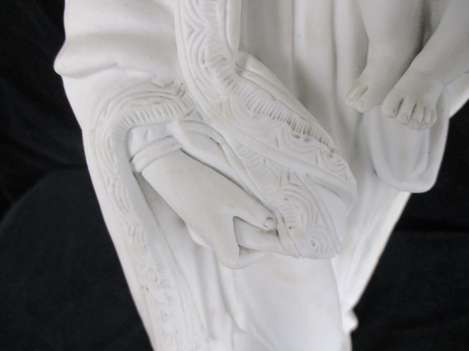 Reserved Craig French Antique 1900 Bisque Statue Virgin Mary Our Lady Infant Exq photo vinterior