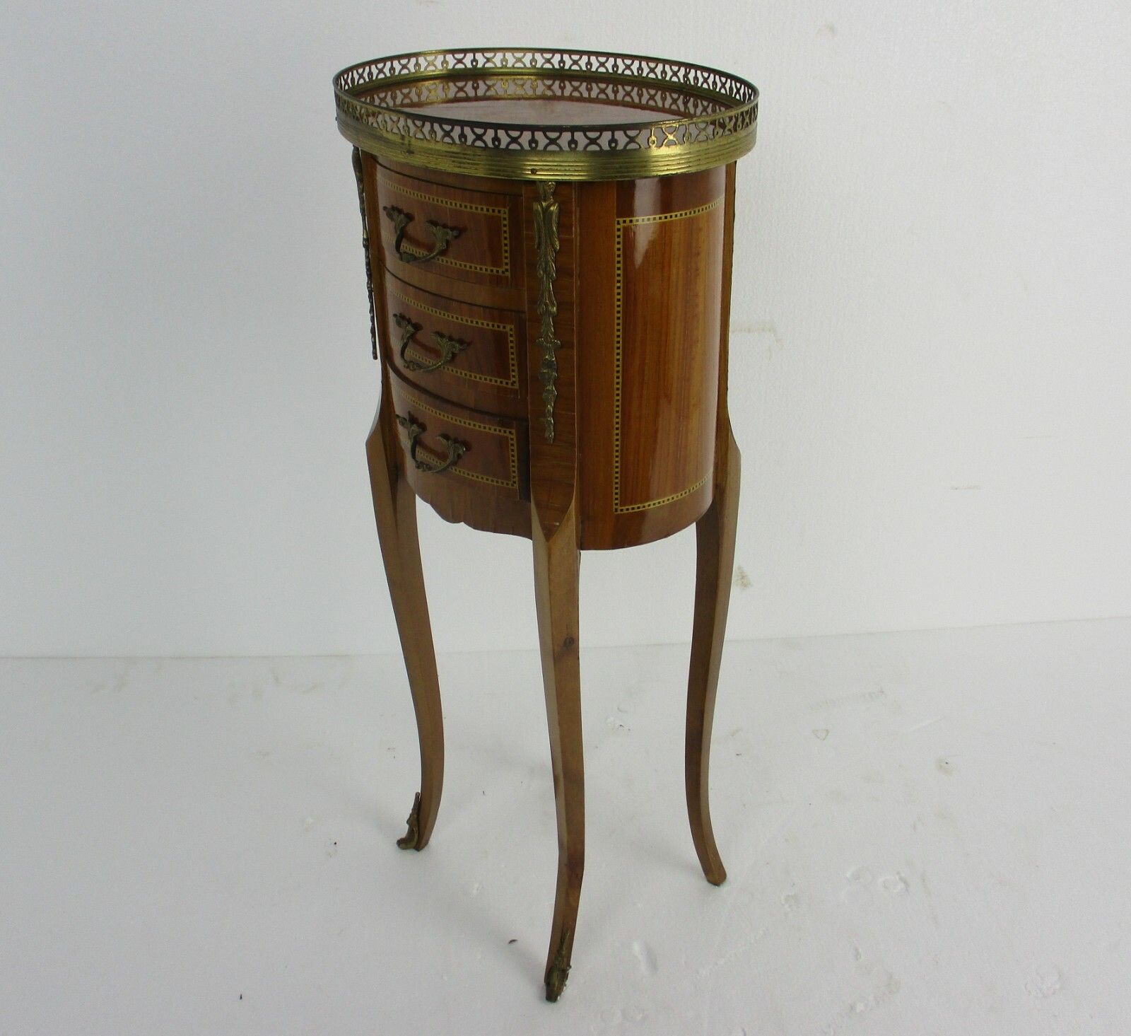 Gorgeous Marquetry Inlay Chest Of Drawers Dresser Cabinet Wood Italian Farmhouse photo for sale
