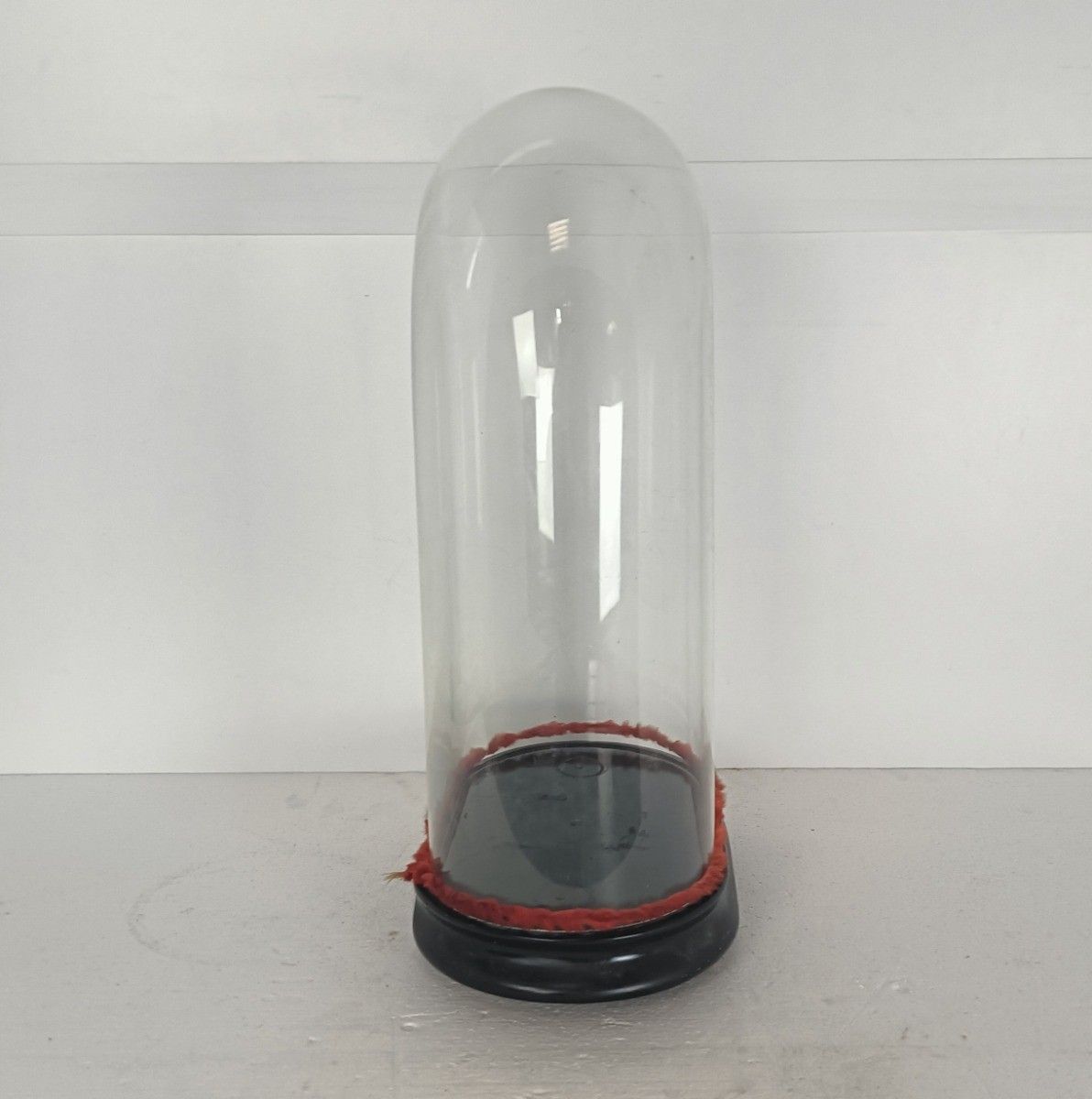 Antique Victorian Oval Hand Blown Glass Globe Dome Doll Clock 18.11" 11.41"6.88" photo 566.0