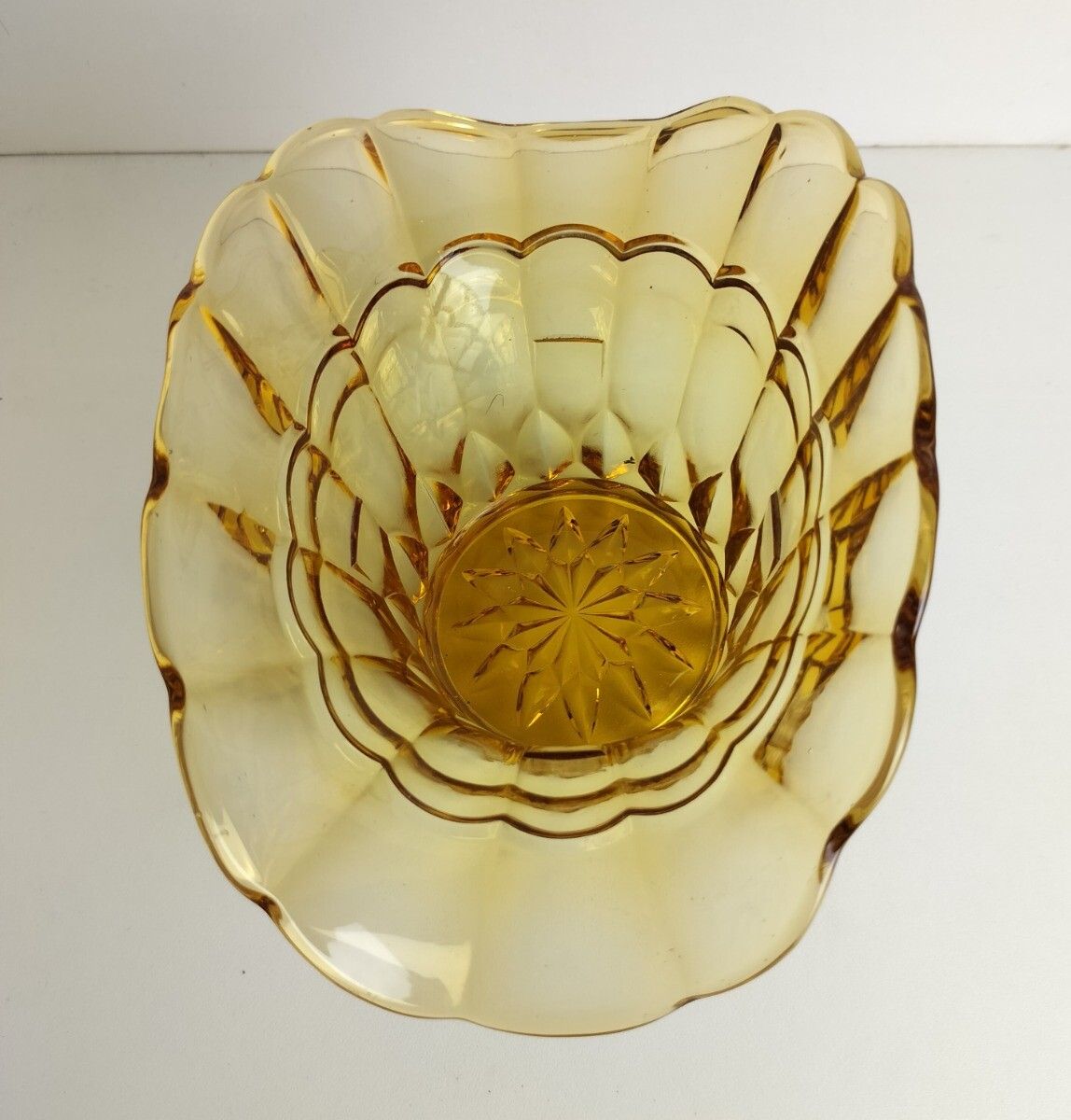 Art Deco Amber Brown  Flower Holder Pique Fleurs Art Glass Vase 2 Pieces Luxval photo Home Decor