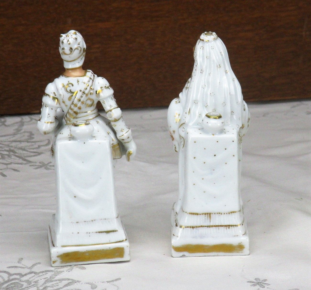 Gorgeous 1900 Vieux Paris / Bruxelles Porcelain Figurines Soldier Lady Marquise photo vinterior