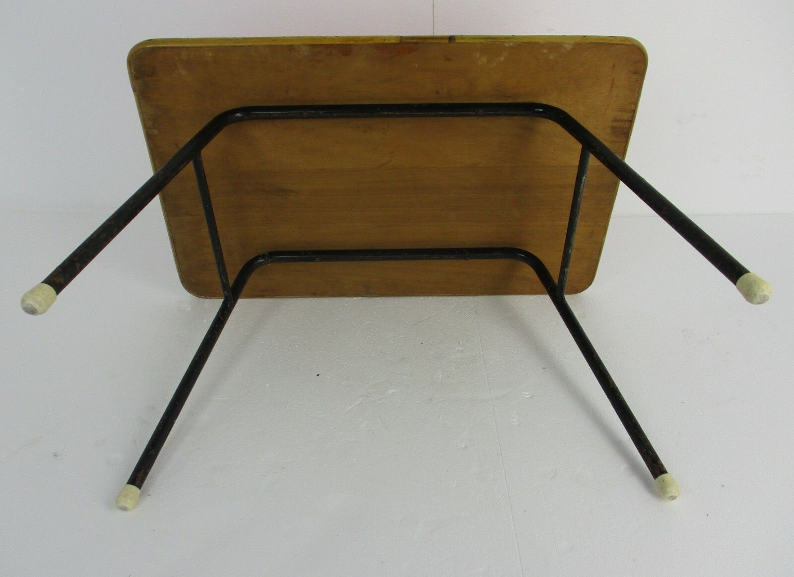 photo for sale Vintage Side Coffee Wine Table Plant Stand  Funky  Rattan Edge Iron Legs