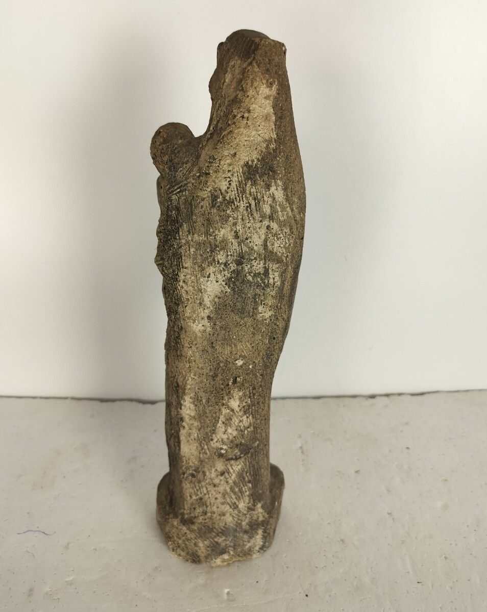 Outdoor Protection Carved Stone French Virgin Mary Infant Jesus Htf  Madonna Chr photo vinterior