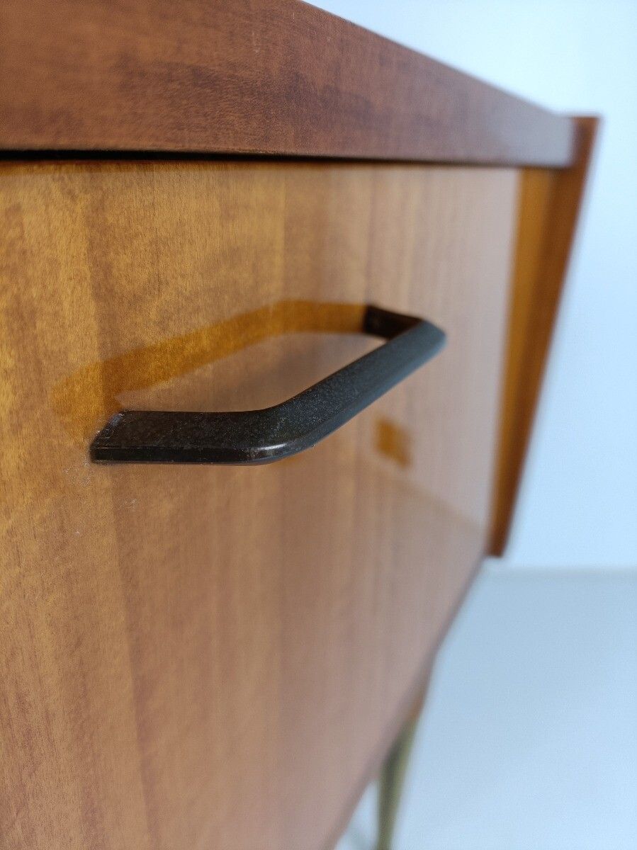 photo for sale Pair Couple Vintage Teak Nightstands End Tables Mid Century Modern Modernist