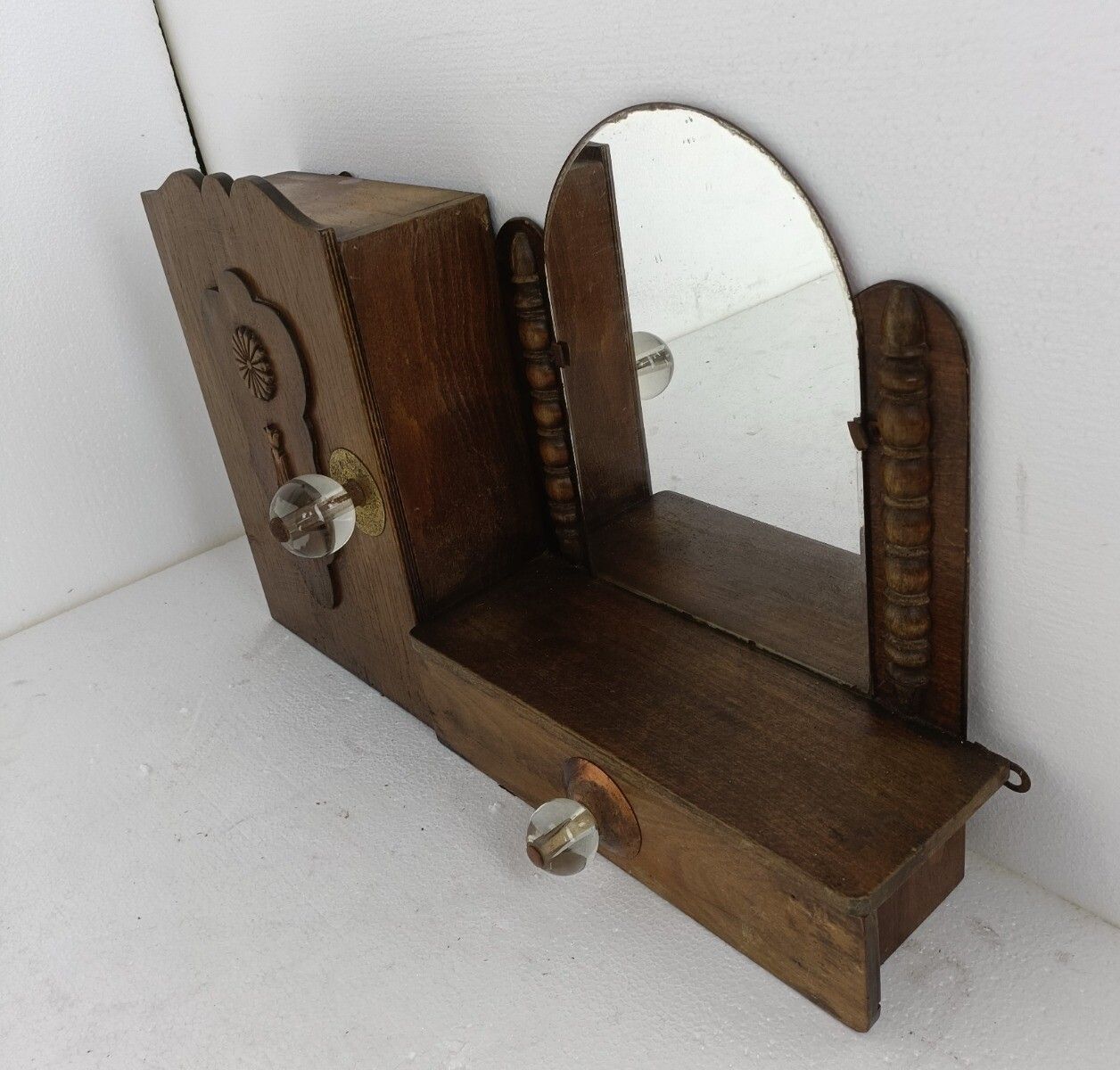 Art Deco Art Nouveau Medicine Apothecary Cabinet Kitchen Bathroom Hanging Double photo furniture