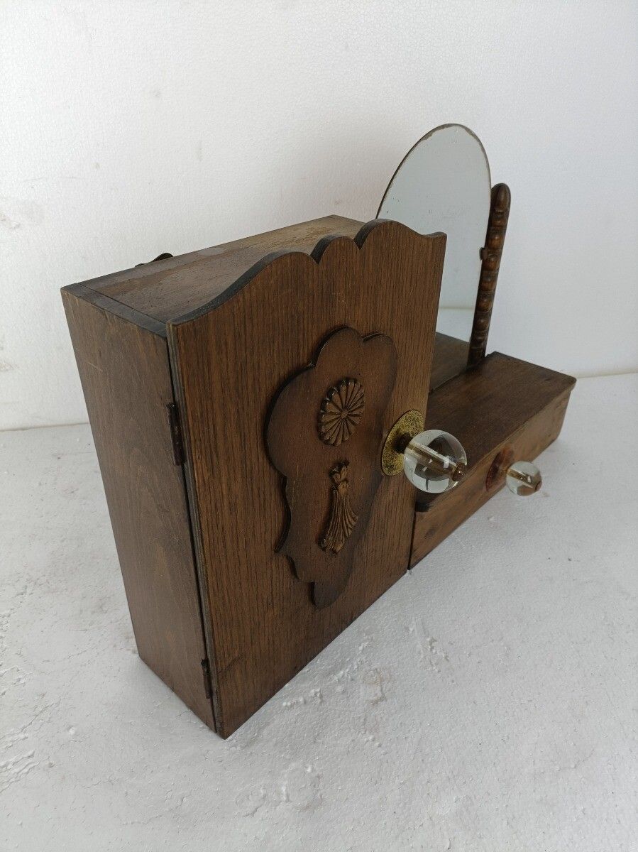 Art Deco Art Nouveau Medicine Apothecary Cabinet Kitchen Bathroom Hanging Double photo buy