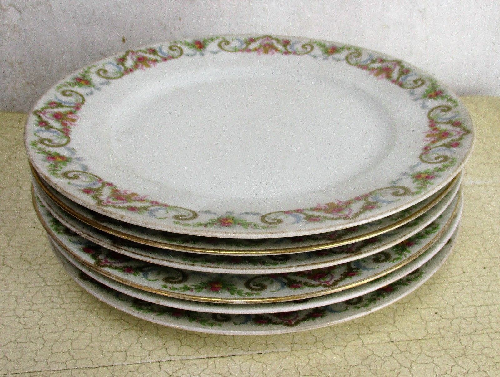 Set Of 6 Limoges Dinner Plates Wg Limoges Guerin French France Gorgeous photo 74.0