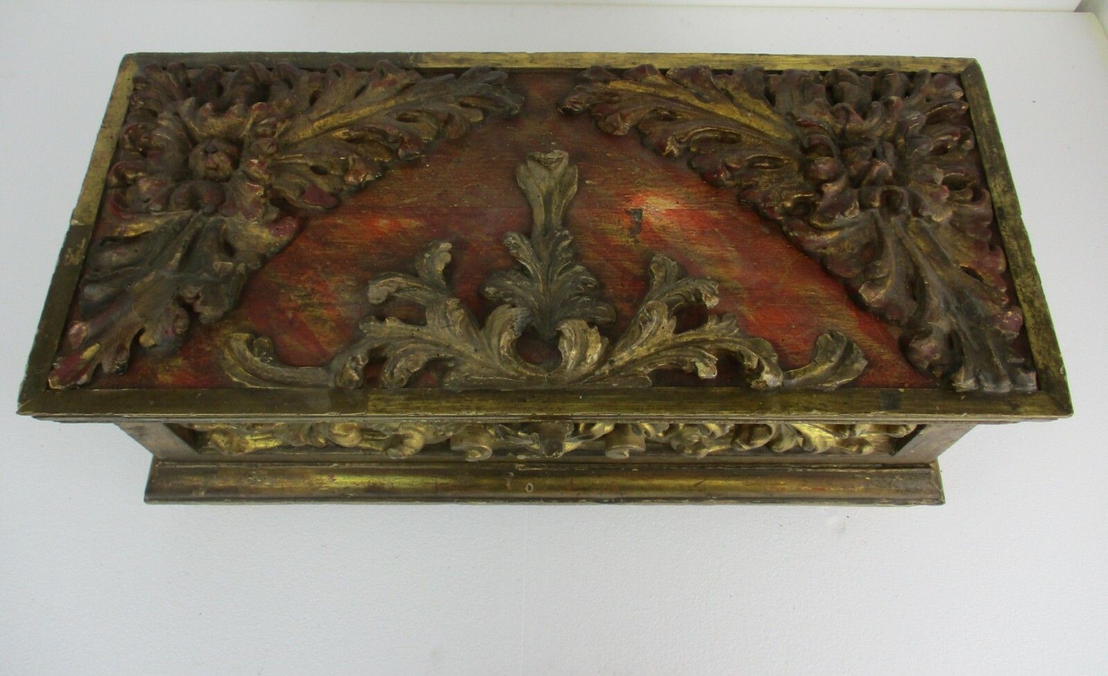 18th Century Wooden Ornate French Blanket Wedding Hope Chest Trunk Gorgeous!! photo Furniture