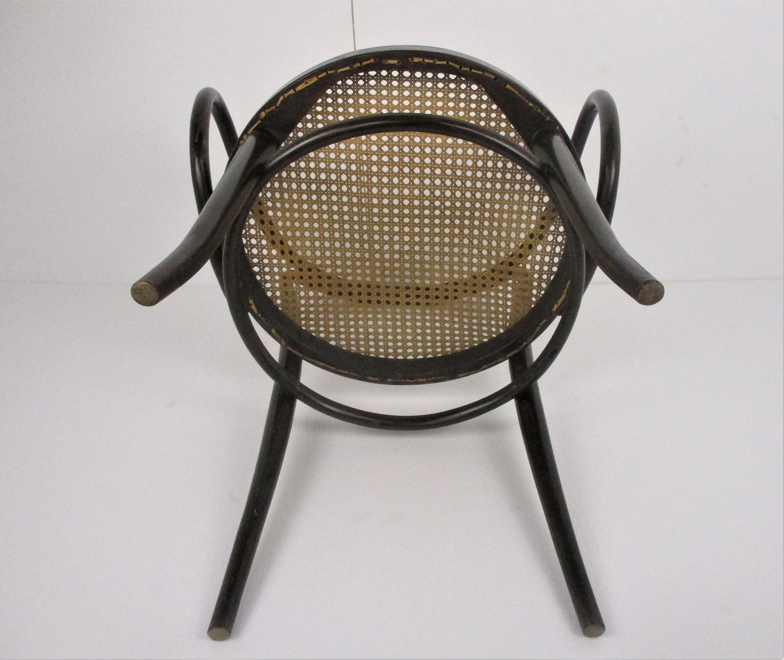Thonet Style Loung Arm Chair Bistro Ice Cream Parlor Cane Rush Seating Plywood W photo buy