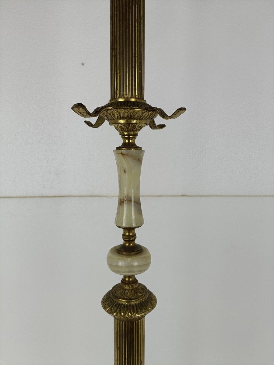 Mid Century Modern Cast Brass Hall Tree Coat Hat Rack Marble Base Eyecatcher Pin photo 647.0