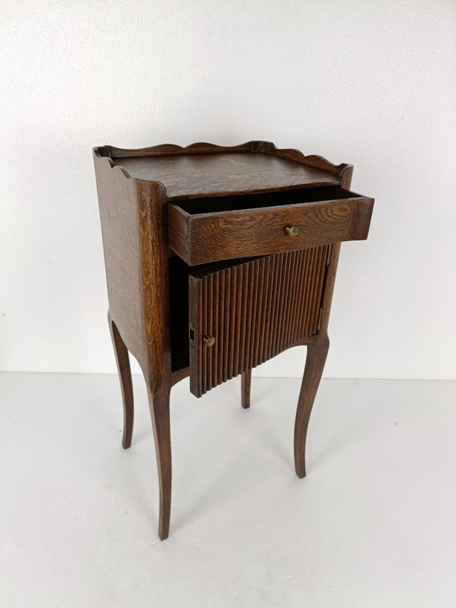 Art Deco Art Nouveau Brown  Side Cabinet Table Night Stand Antique Exquisite Fro photo for sale