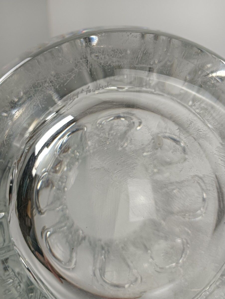 Luxurious Val St Lambert Crystal Large Vase Art Glass Art Deco Vintage Belgian D photo buy