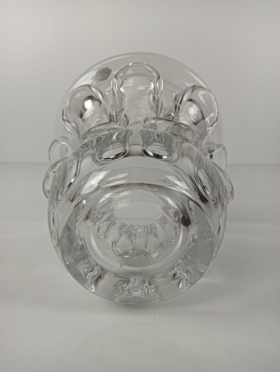 photo for sale Luxurious Val St Lambert Crystal Large Vase Art Glass Art Deco Vintage Belgian D