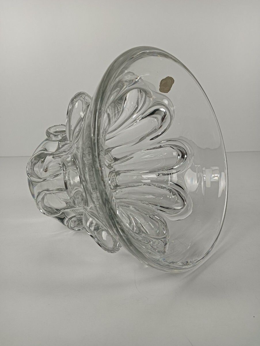 Home Decor Luxurious Val St Lambert Crystal Large Vase Art Glass Art Deco Vintage Belgian D photo