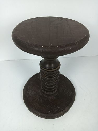 Wooden Rustic Pedestal Plant Stand Side Table Barn Farmhouse Style Vintage photo furniture