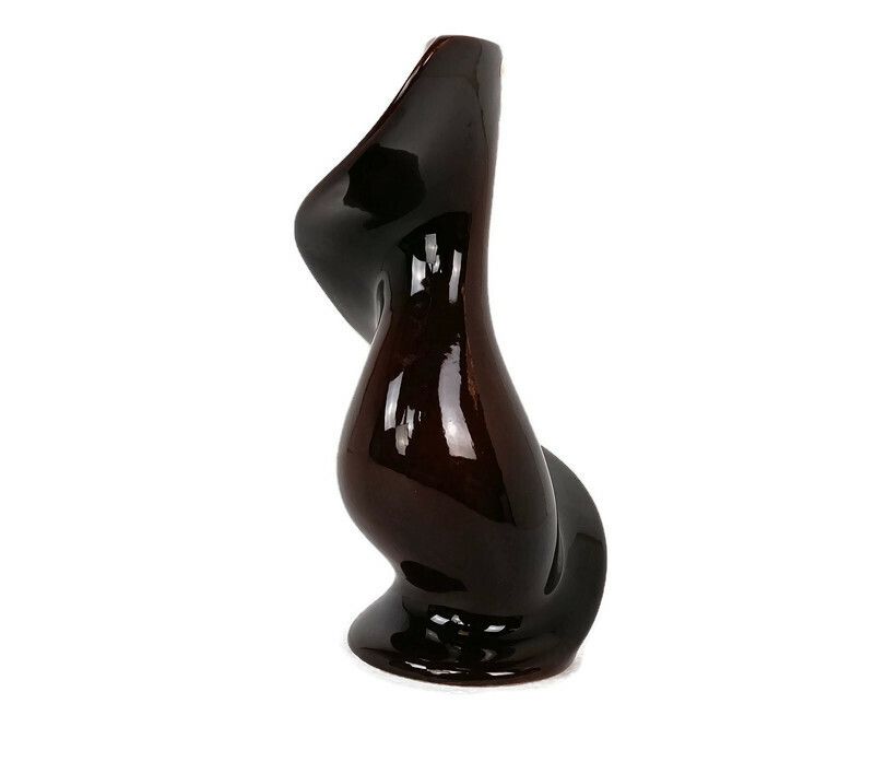 Occato  Gigante & Zambusi Post Modern Vase By Sicart Italy Space Age Twisted Bro photo furniture