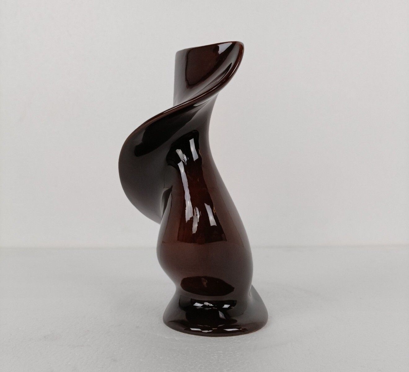 Occato  Gigante & Zambusi Post Modern Vase By Sicart Italy Space Age Twisted Bro photo Home Decor