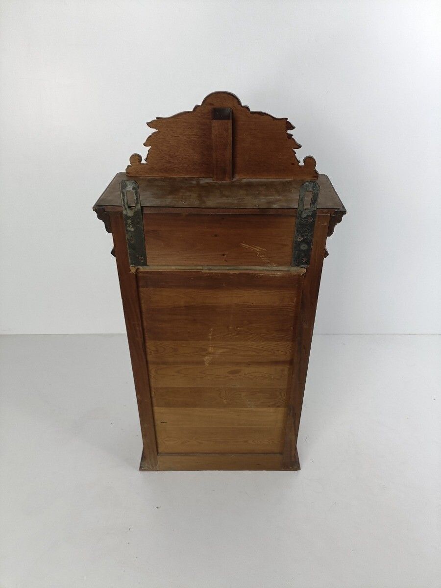 Gorgeous Large Medicine Apothecary Cabinet Gorgeous Pediment Beveled Glass Mirro photo vinterior