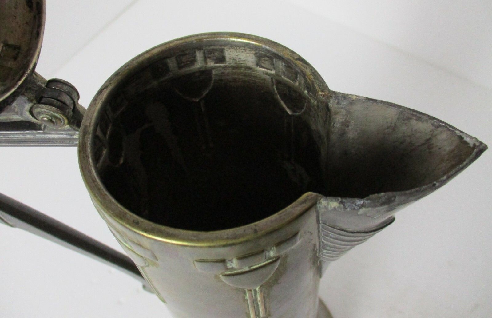 photo for sale Wmf Art Nouveau German Jugendstil Tankard Jar Hammered Brass Wine Claret
