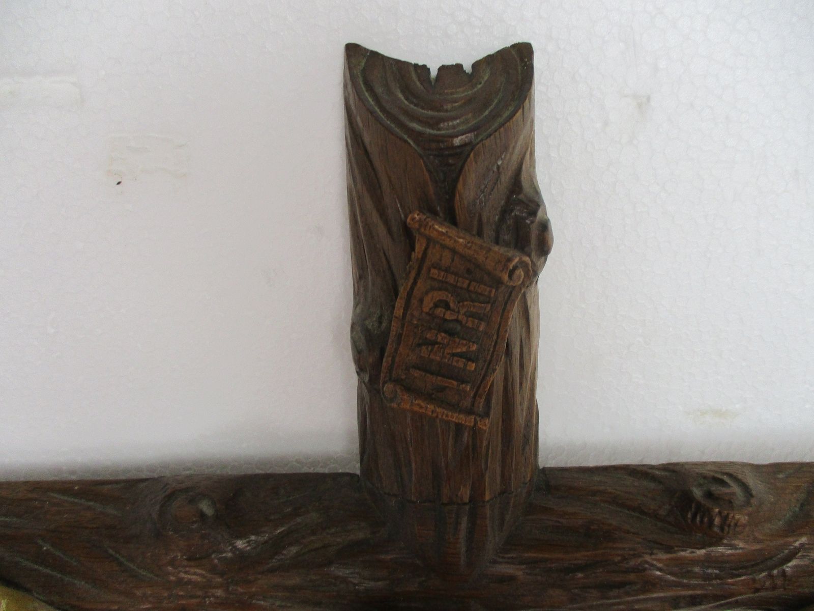 Hanging Crucifix Cross Corpus Christi Jesus Christ Hand Carved Ornate Wood Gorge photo 182.0
