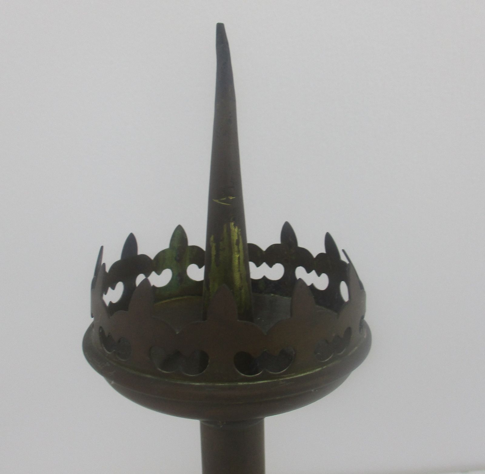 Gothic Large Candle Holder Candlestick Church Altar Brass photo furniture