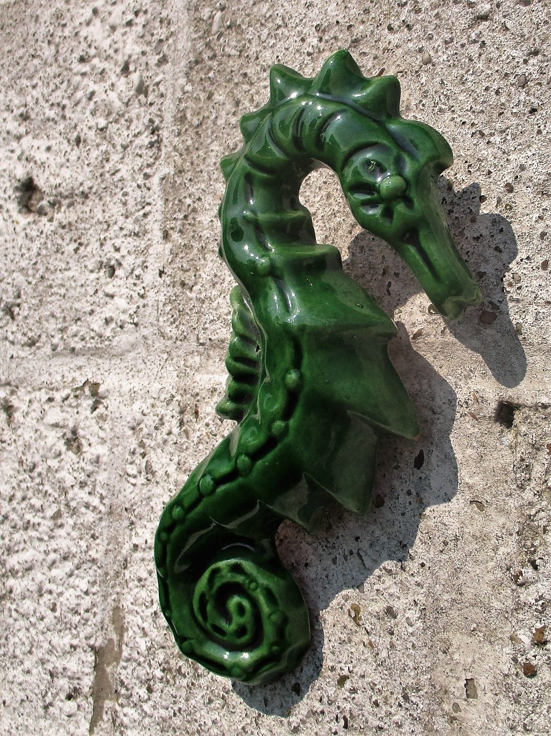 Seahorse Hippocampe Modernist Ceramic Wall Plaque Era Amphora Perignem Vallauris photo furniture