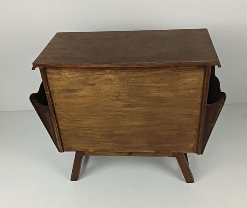 Furniture Antique Gorgeous Nightstand Cabinet With Side Compartments Exceptional Very Rare photo