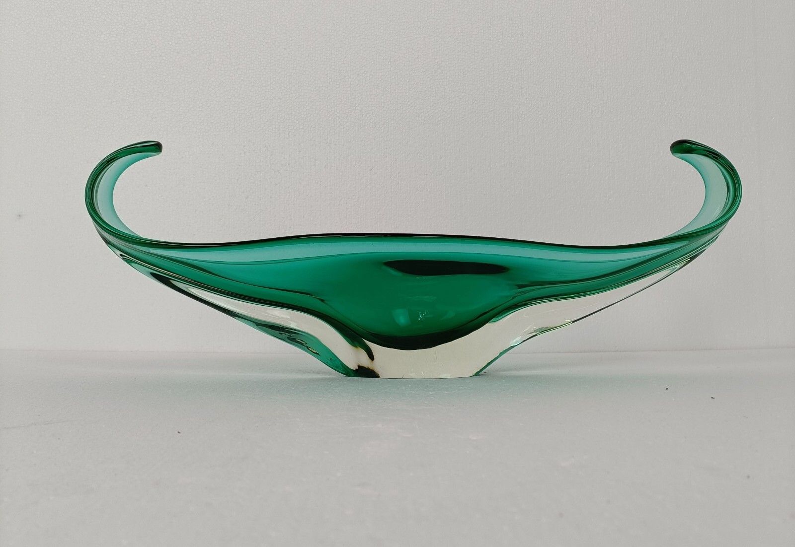 photo for sale Italian Large Green Bowl Dish Centerpiece Murano Seguso Art Glass Stunning Wow