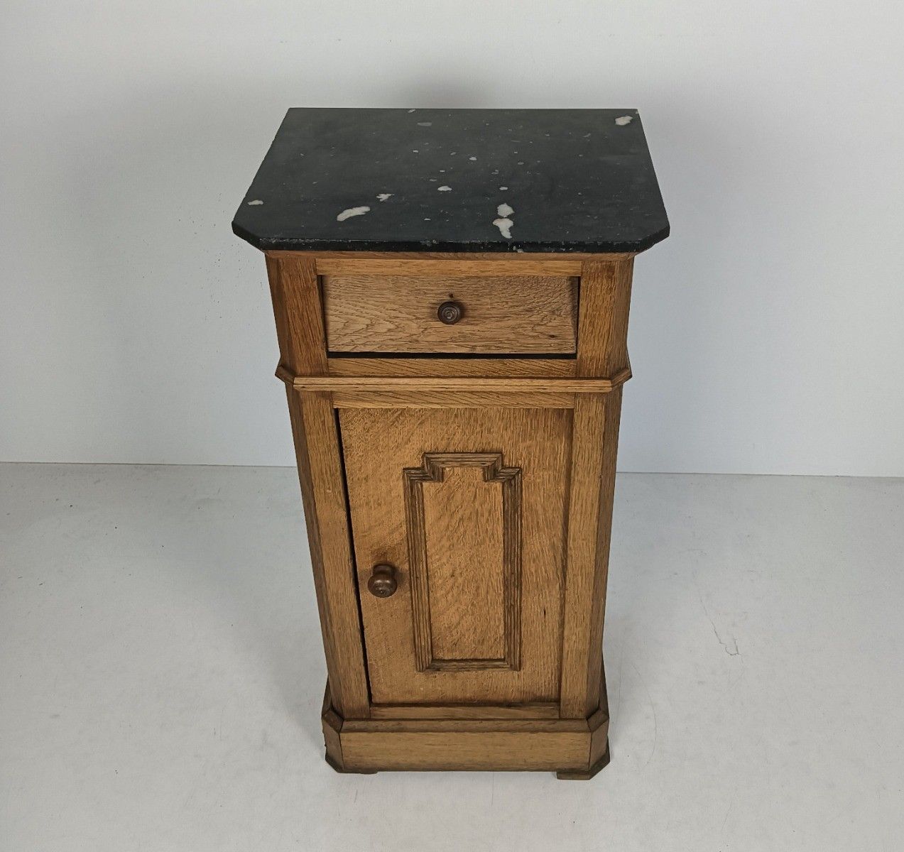Antique Art Deco Art Nouveau Side Cabinet Table Nightstand End Table Wood Black photo for sale