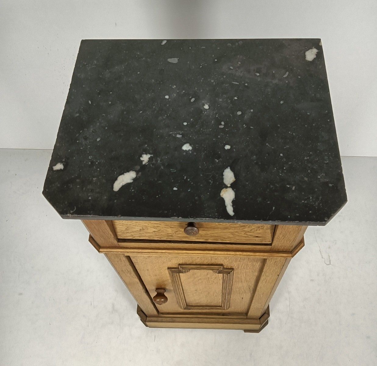 Antique Art Deco Art Nouveau Side Cabinet Table Nightstand End Table Wood Black photo 323.0