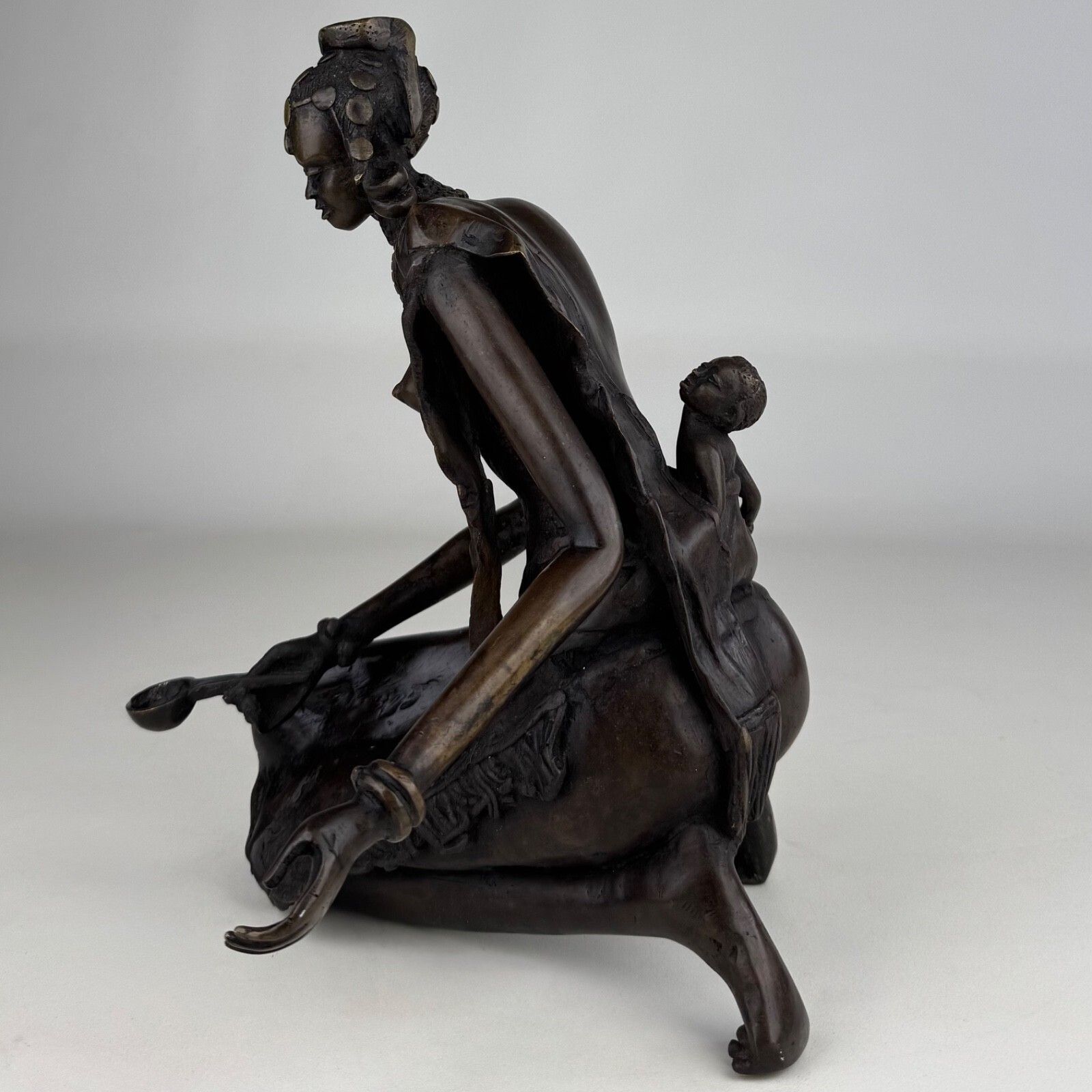 Antique 19th Century Decorative Bronze Sculpture ( Ref Af 4185 ) photo Art