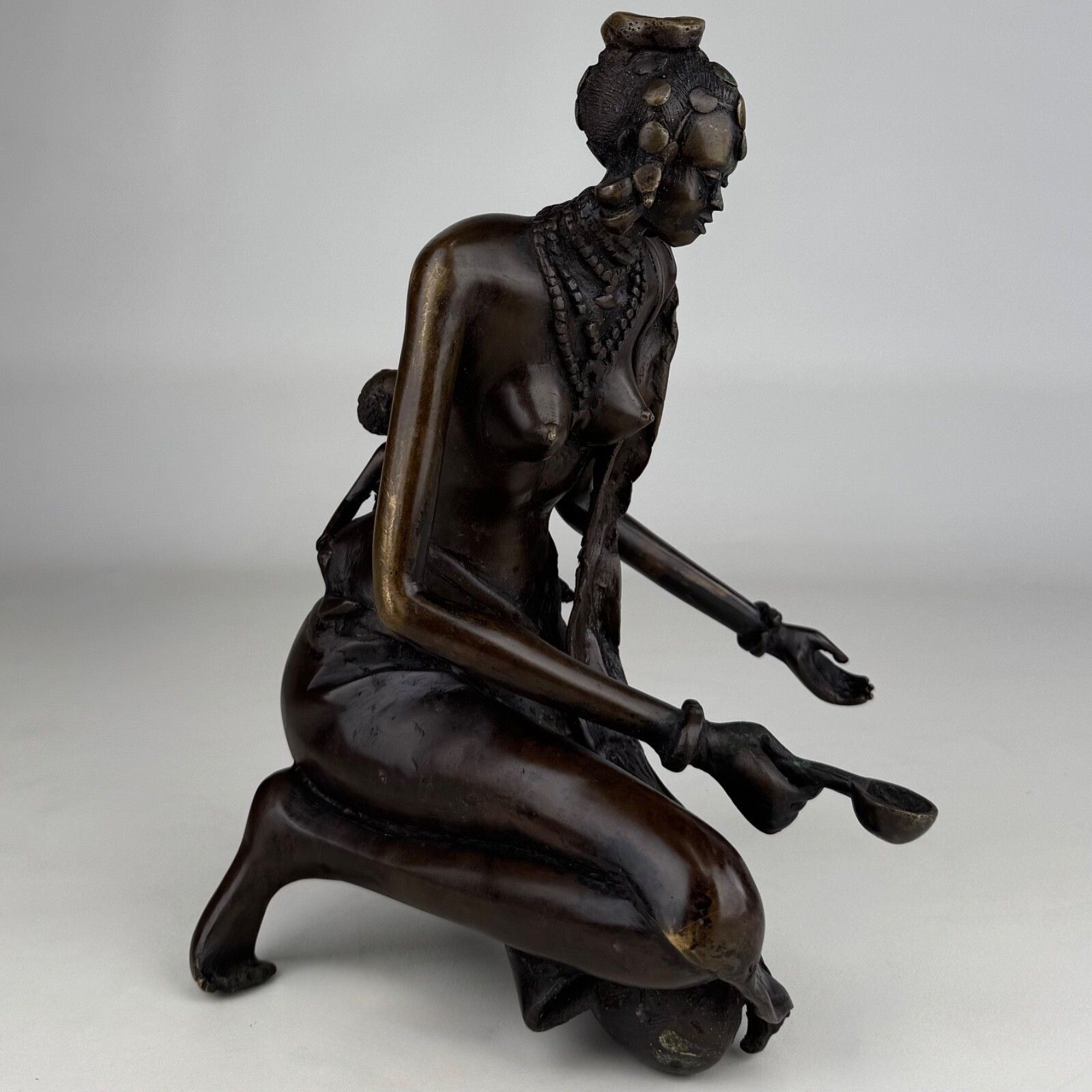Antique 19th Century Decorative Bronze Sculpture ( Ref Af 4185 ) photo vintage