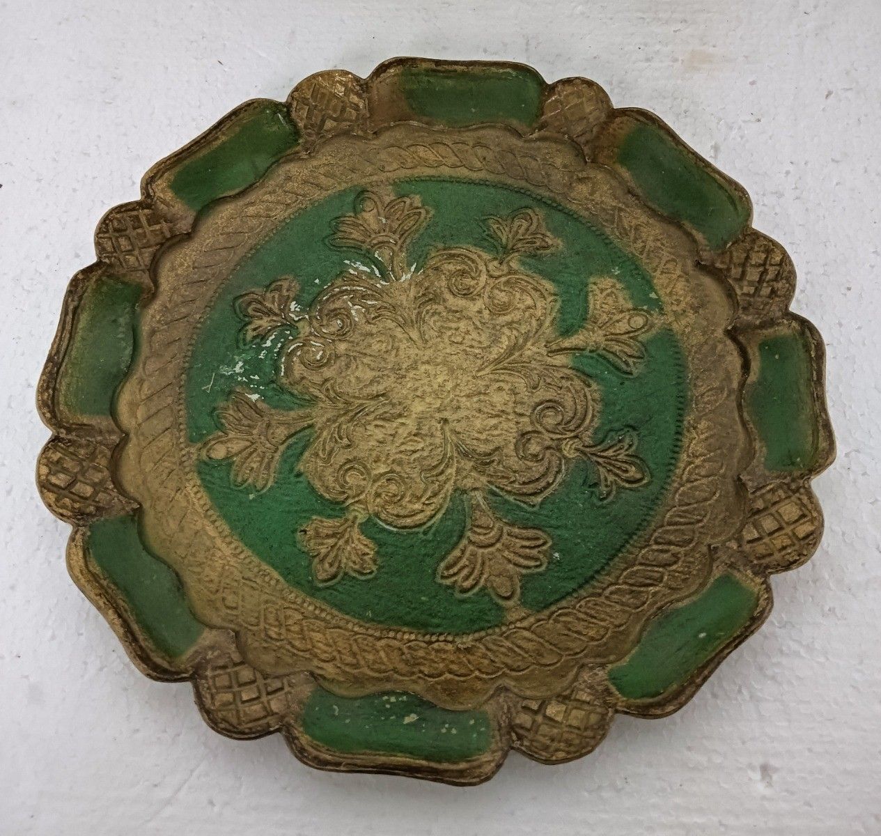 Set Of 2 Mid Century Italy Hollywood Regency Florentine Serving Trays Small Resi photo furniture