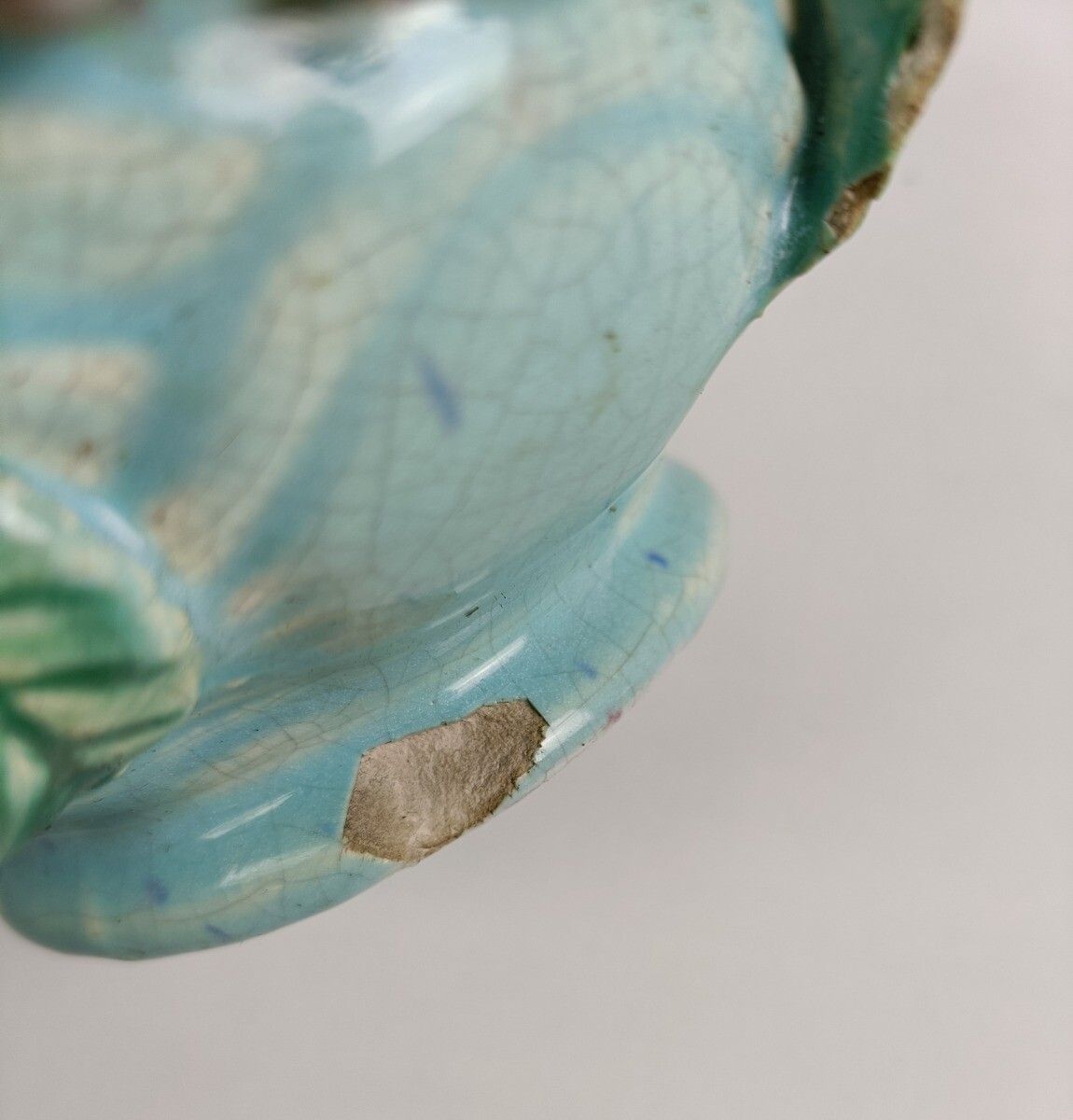 photo for sale Planter Cache Pot French Pottery Faience Majolica Flowers Art Deco Gorgeous Bask