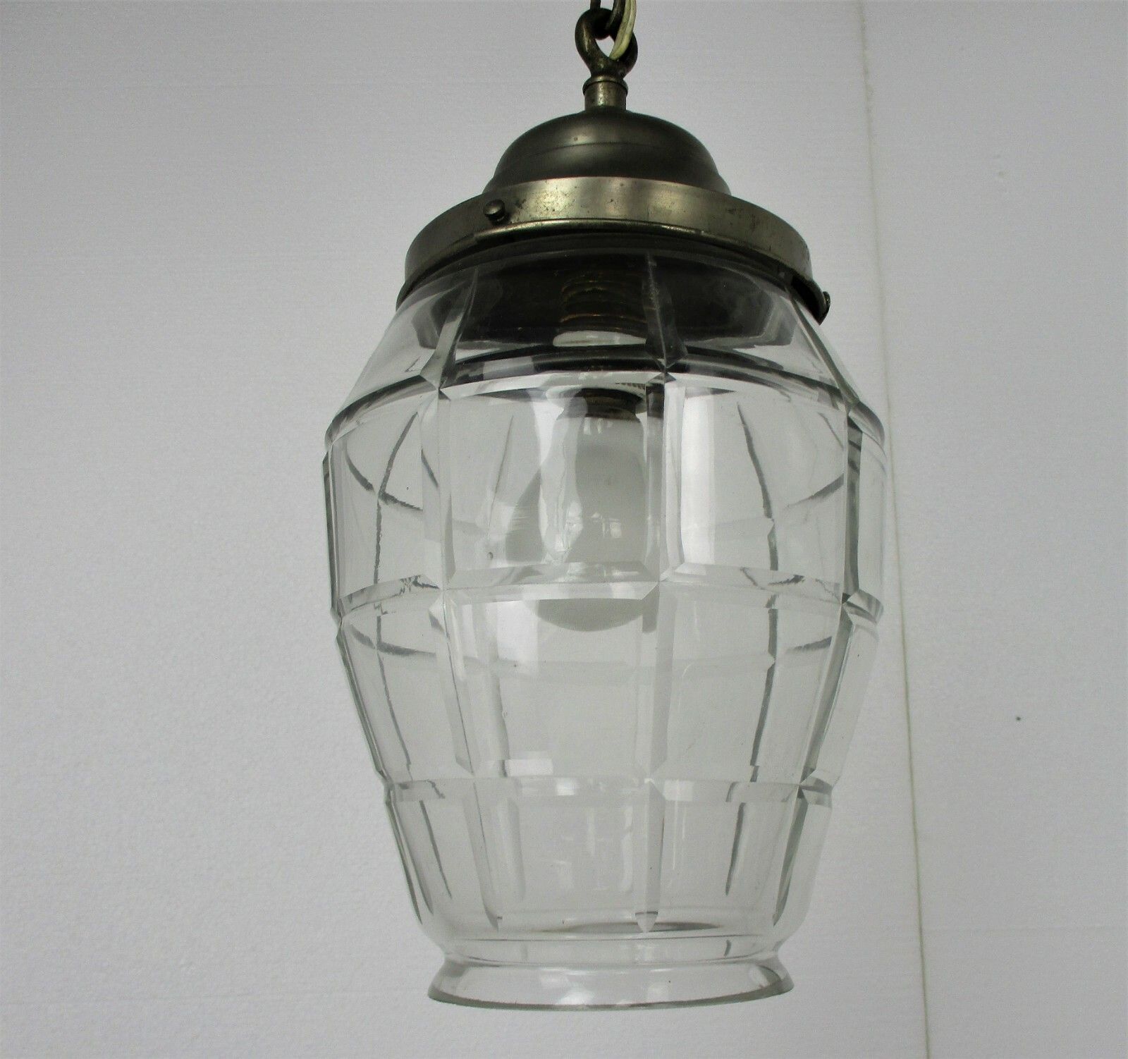 Chandelier Pendant Light Etched  Intaglio Glass  Shadeornate Art Deco Style photo vinterior