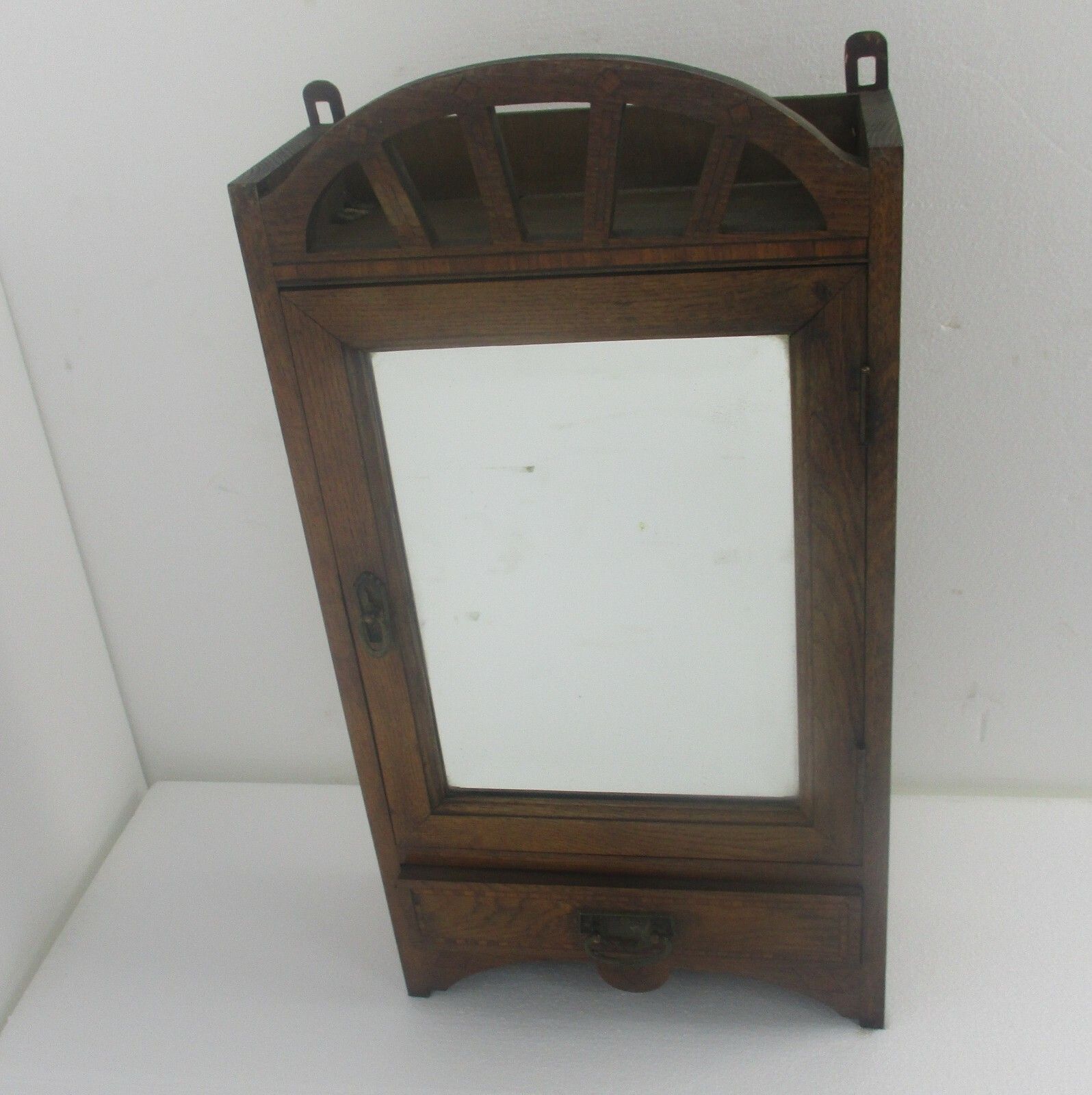 Kitchen Medicine Apothecary  Bathroom Cabinet Inlay Wood Exquisite Antique photo furniture