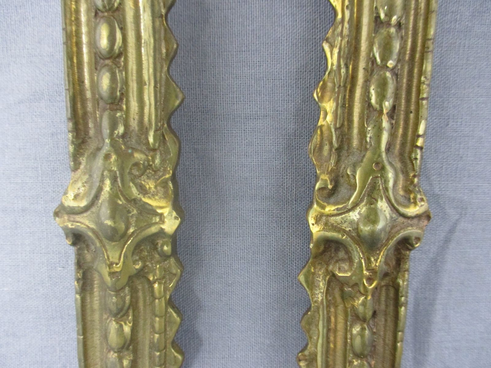 Couple Pair Art Nouveau  Antique Brass Picture Frames Ornate photo Home Decor
