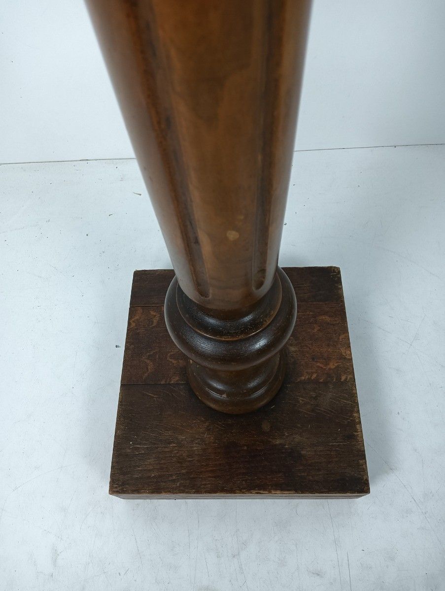 Wooden Pillar Pedestal Display Side Occasional Table Bonsai Plant Stand Vintage photo buy