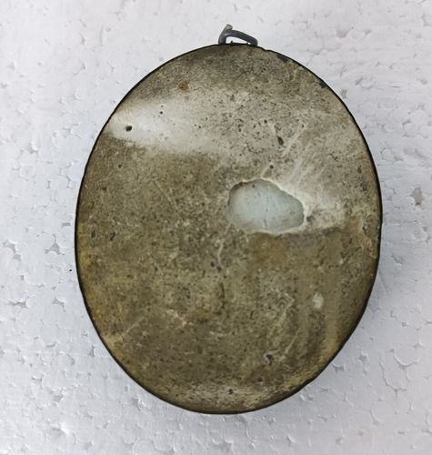 19th Century Wall Hanging Antique Meerschaum Mini Small Metal Frame Jesus Christ photo furniture