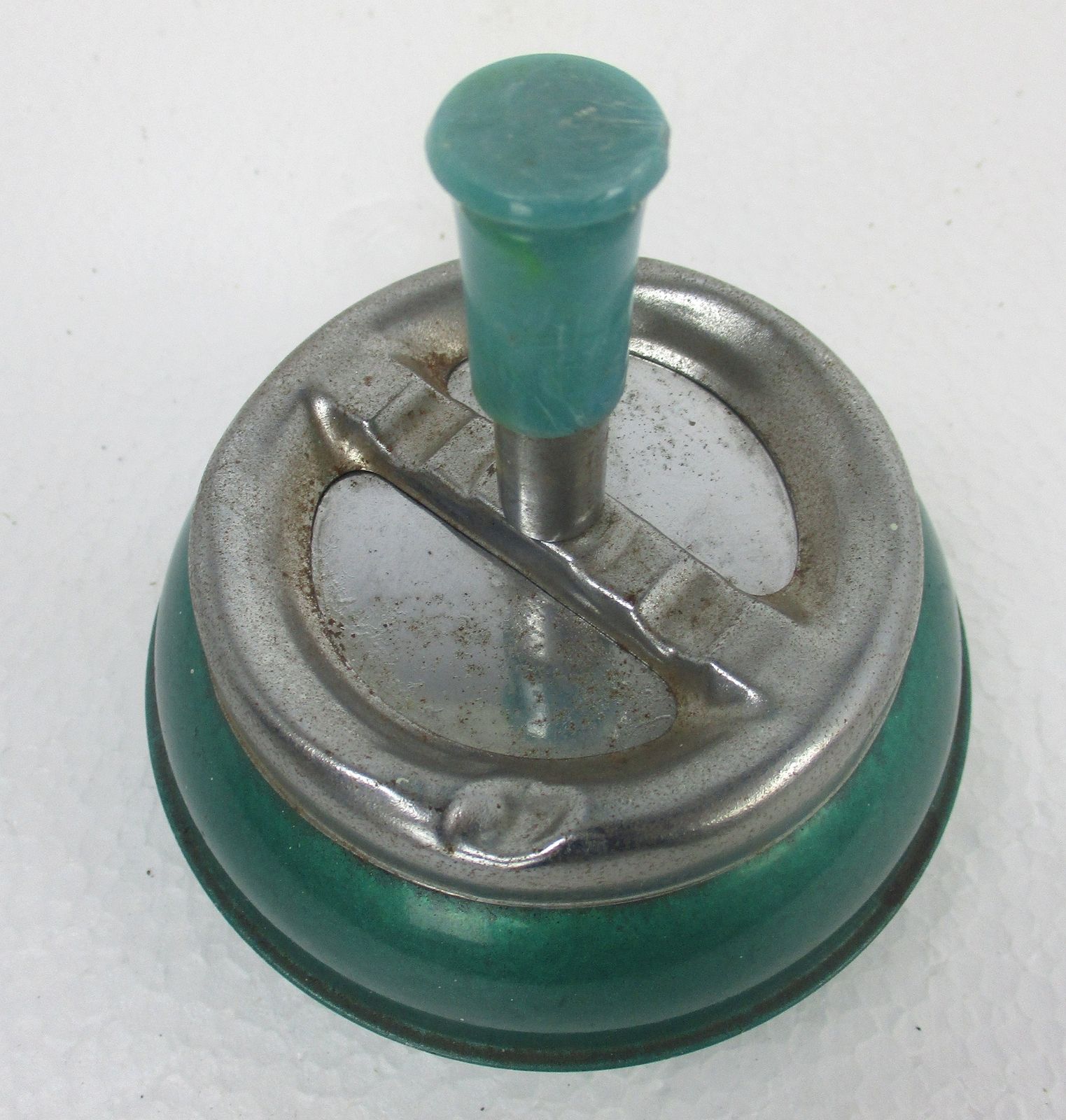 Funky Mid Century Modern Standing Ashtray Pedestal Side Table Tiles Retro Funky photo for sale