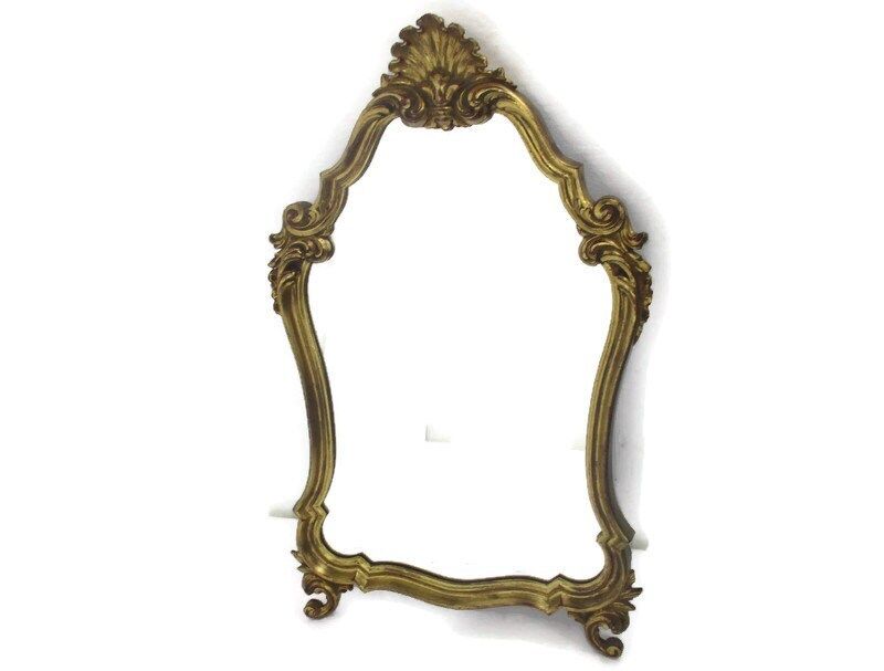 Gorgeous Large Ornate Oval  Wood Wall Hanging Mirror Romantic Hollywood Regency