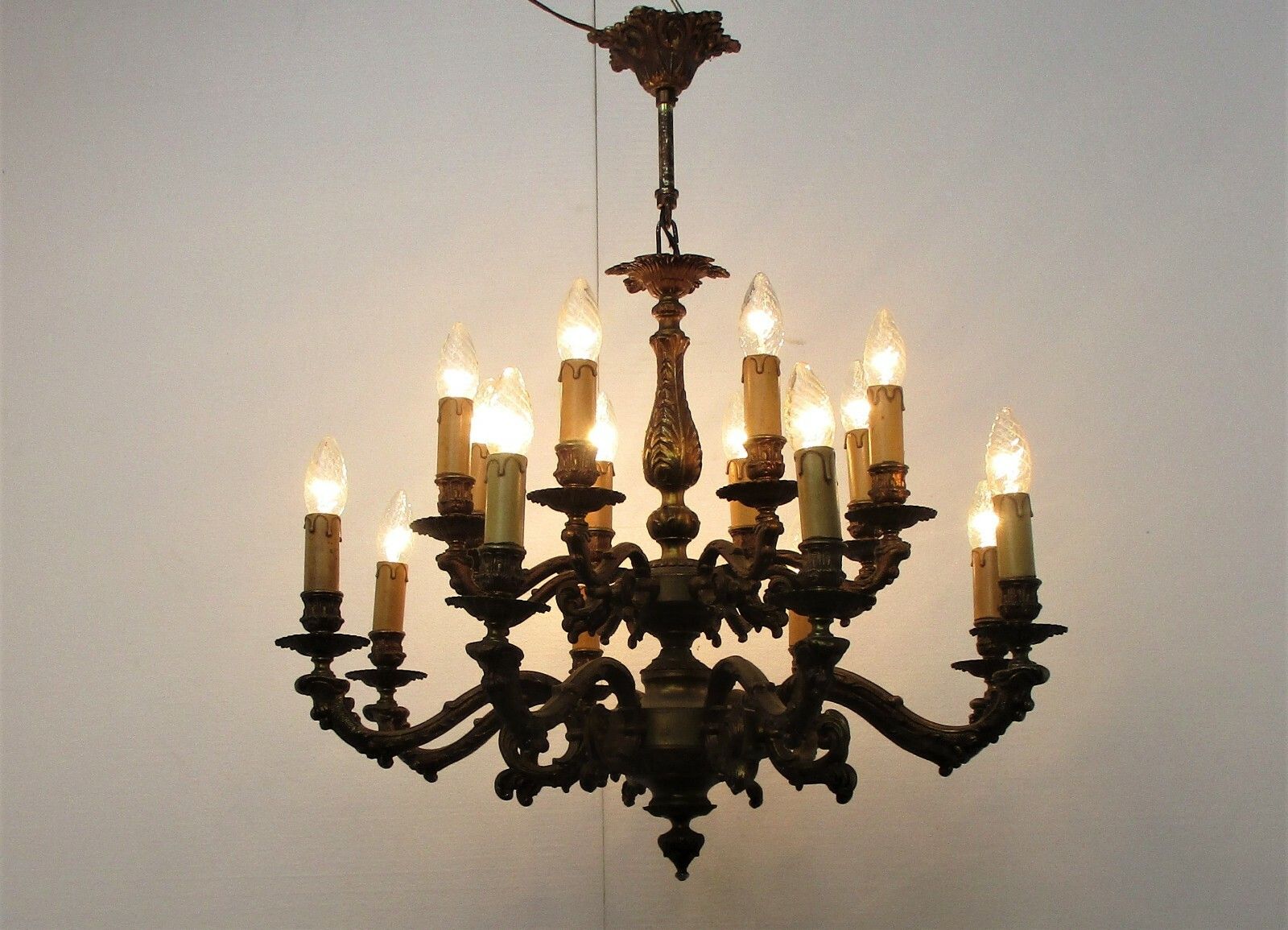 Impressive Chandelier Bronze 14! Lights Arm Ornate  Hollywood Regency Gorgeous photo furniture