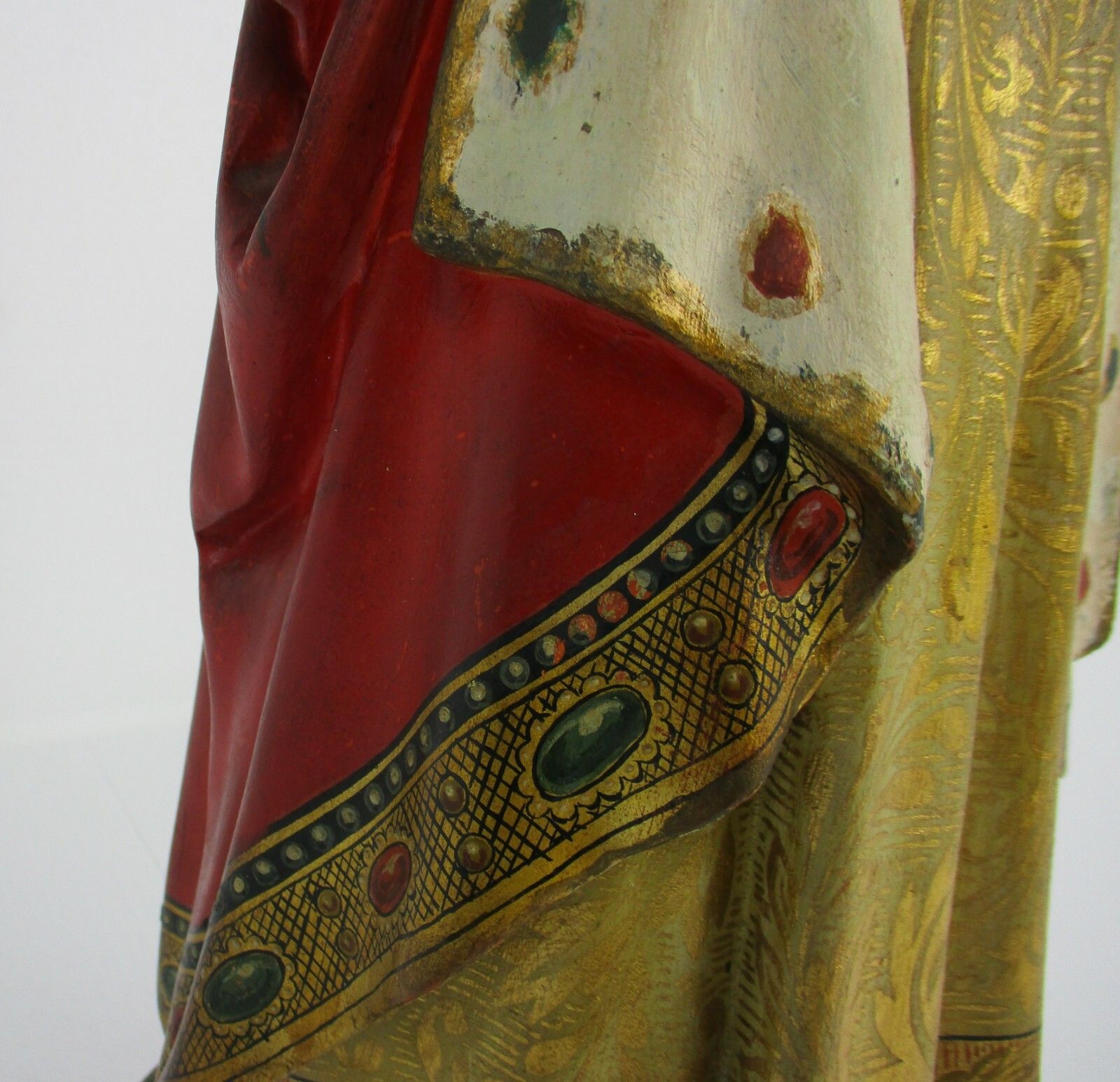 Xl Statue Infant Of Prague Infant Jesus Santo Nino Plaster Chapel Antique 1900 photo 631.0