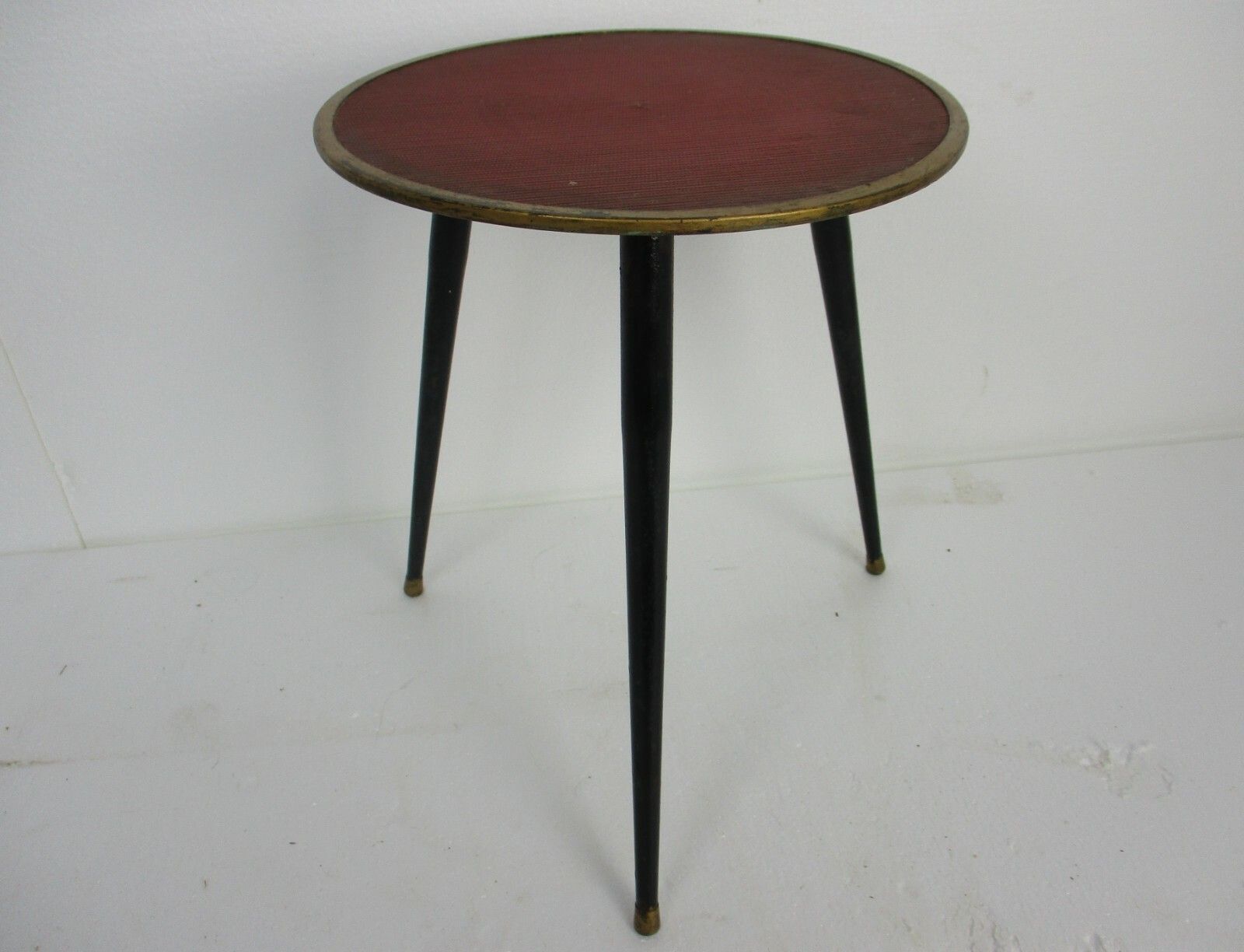 Small Side Table Mid Century  Modernist Coffee Table Plant Stand Brass Funky photo furniture